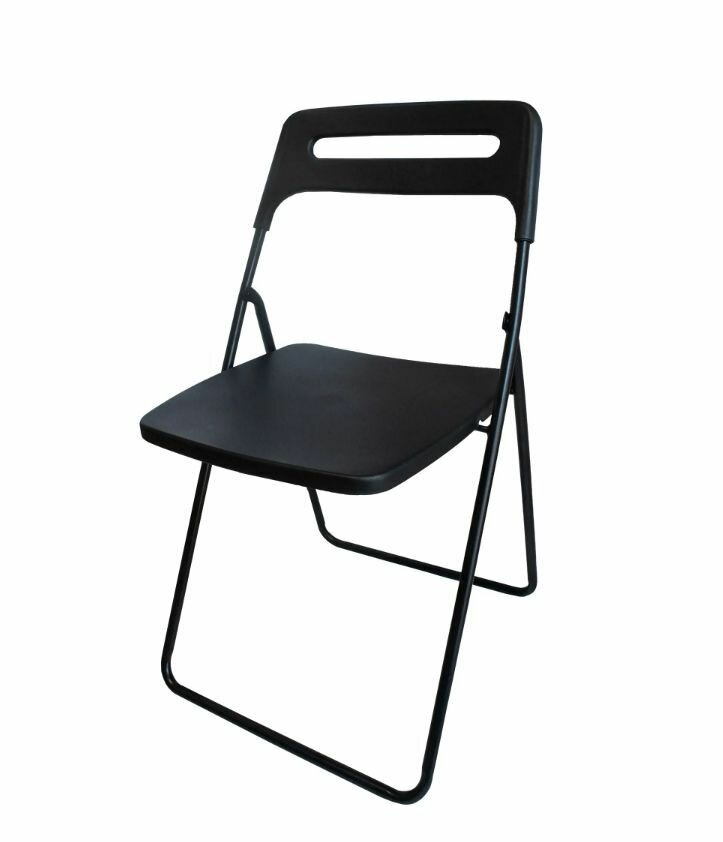 Стул складной 43x78x47 см ножки металл сиденье ПВХ цвет черный