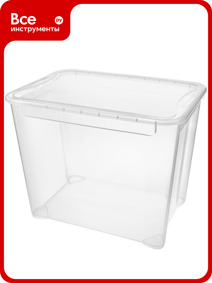 Универсальный ящик Econova Кристалл Xl 555х390х435 мм  70 л бесцветный 433204601