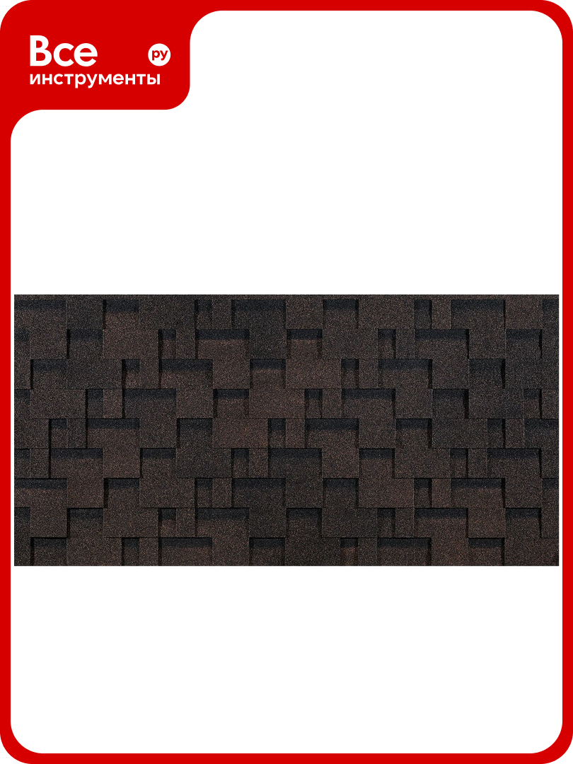 Гибкая черепица DOCKE PIE EURASIA лабиринт коричневый ZRKP-1023