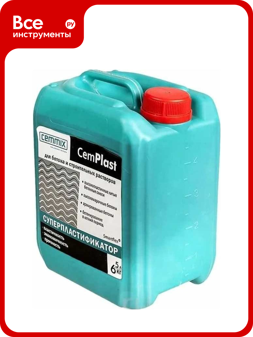 Пластификатор CEMMIX CEMPLAST 5 л 206781