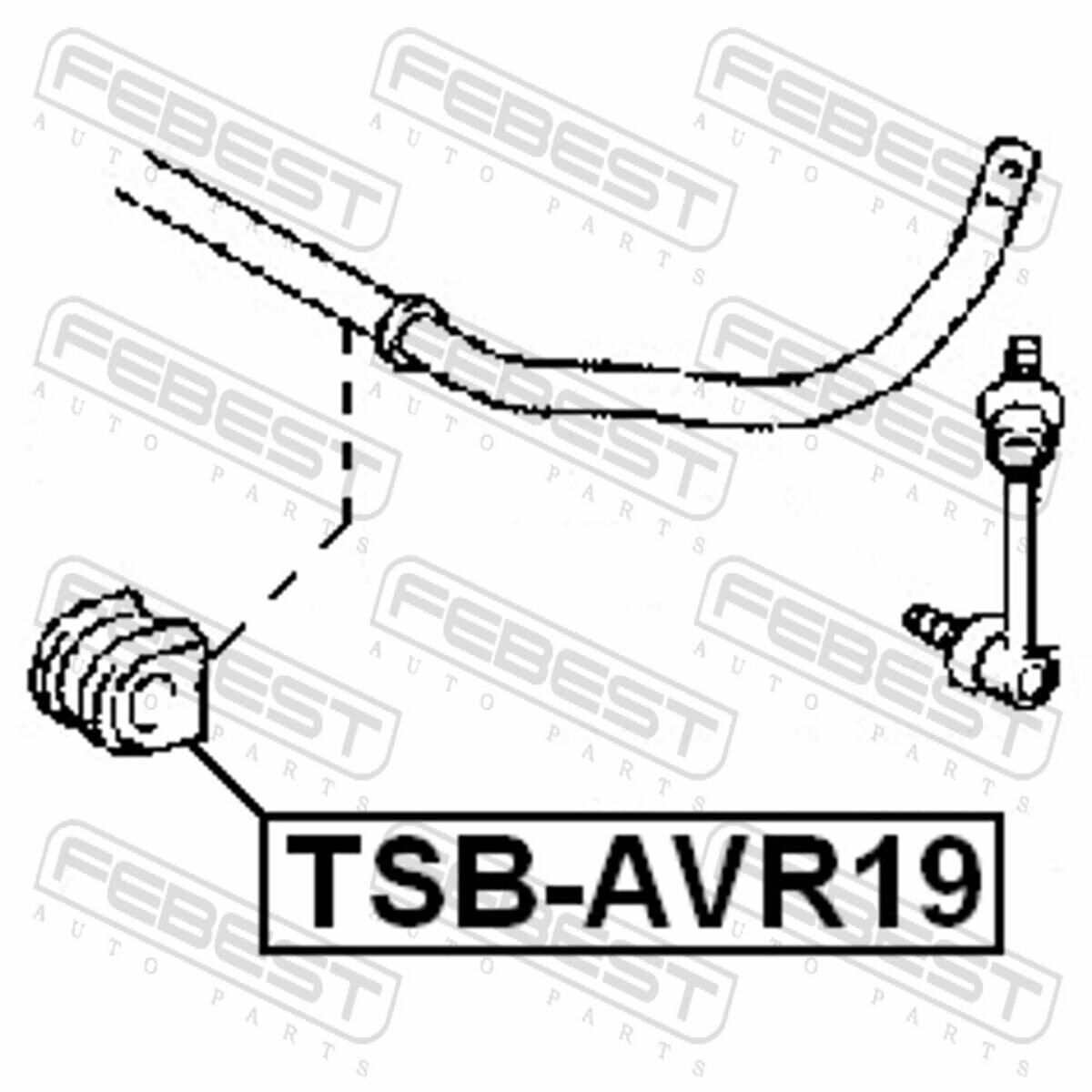 Втулка Заднего Стабилизатора D19(Febest Tsb-Avr19)