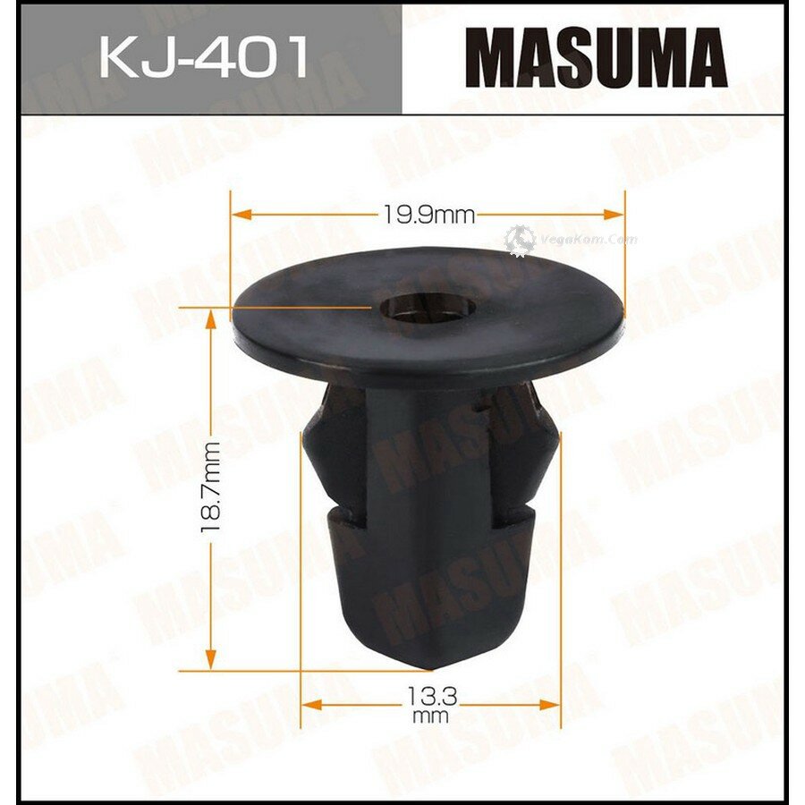 Клипса под саморез подкрылка/крыльев/брызговика 1шт MASUMA KJ401