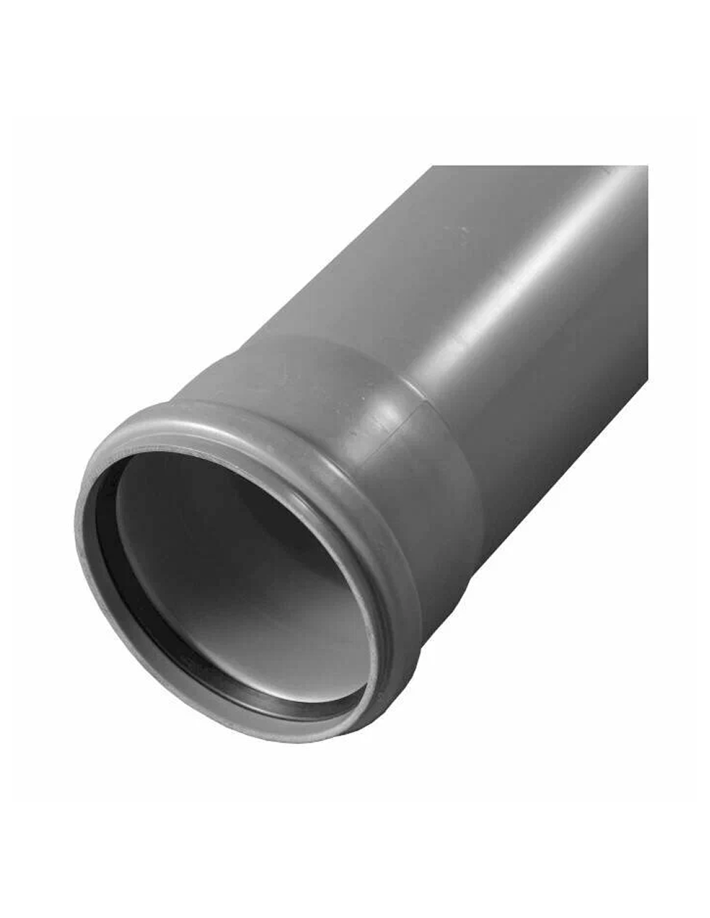 Труба PP-H с раструбом серая OPTIMA Дн 110х22 б/нап L=10м в/к VALFEX 211100100