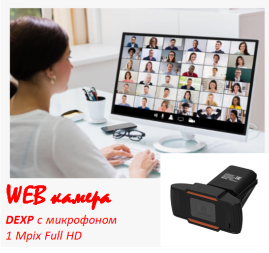 Веб-камера DEXP Live DCM138 микрофон 1 МПикс