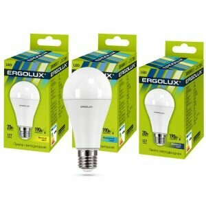Лампа светодиодная Ergolux LED-A65-20W-E27-3K ЛОН