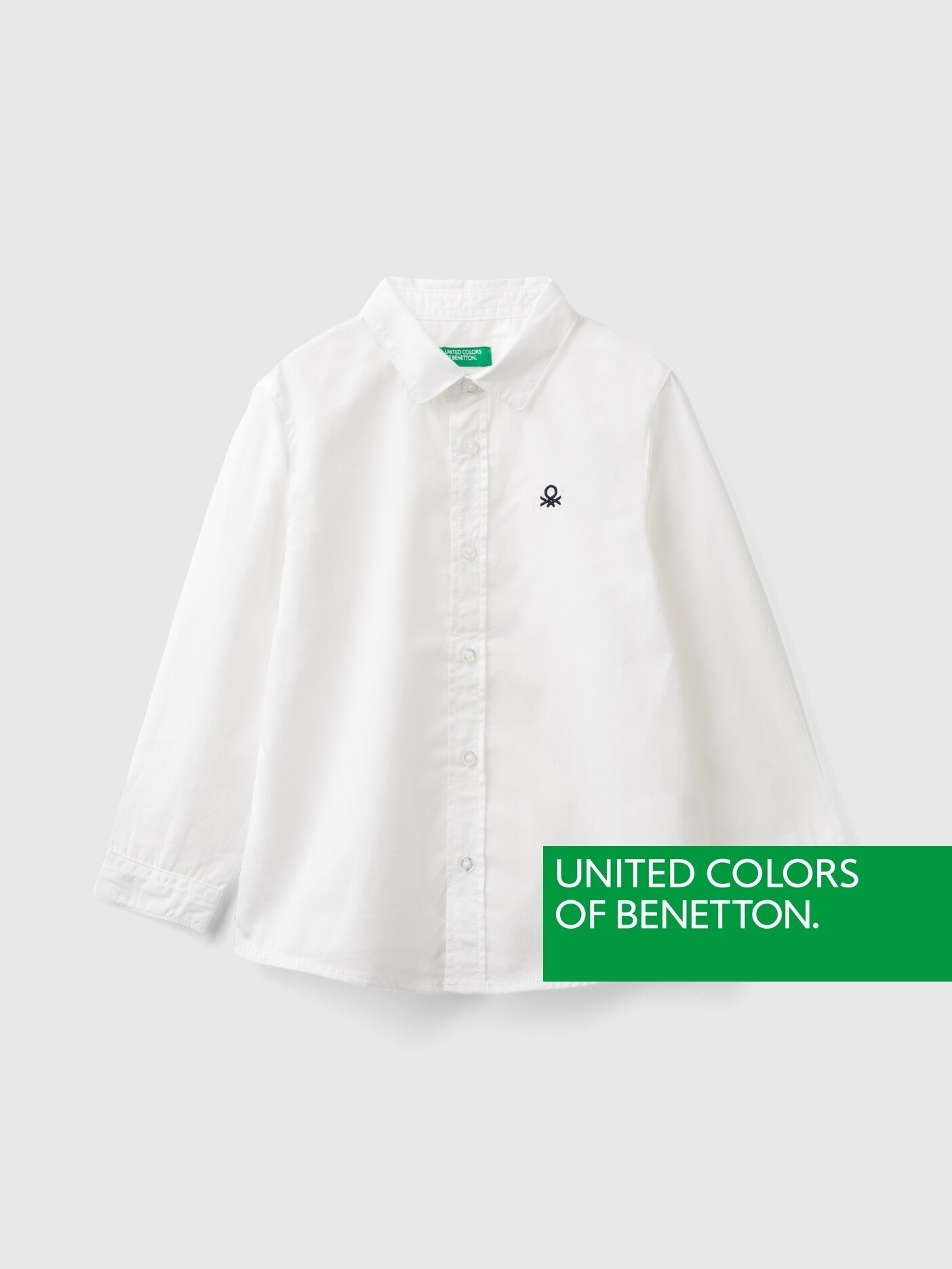 Рубашка UNITED COLORS OF BENETTON, размер 116, белый