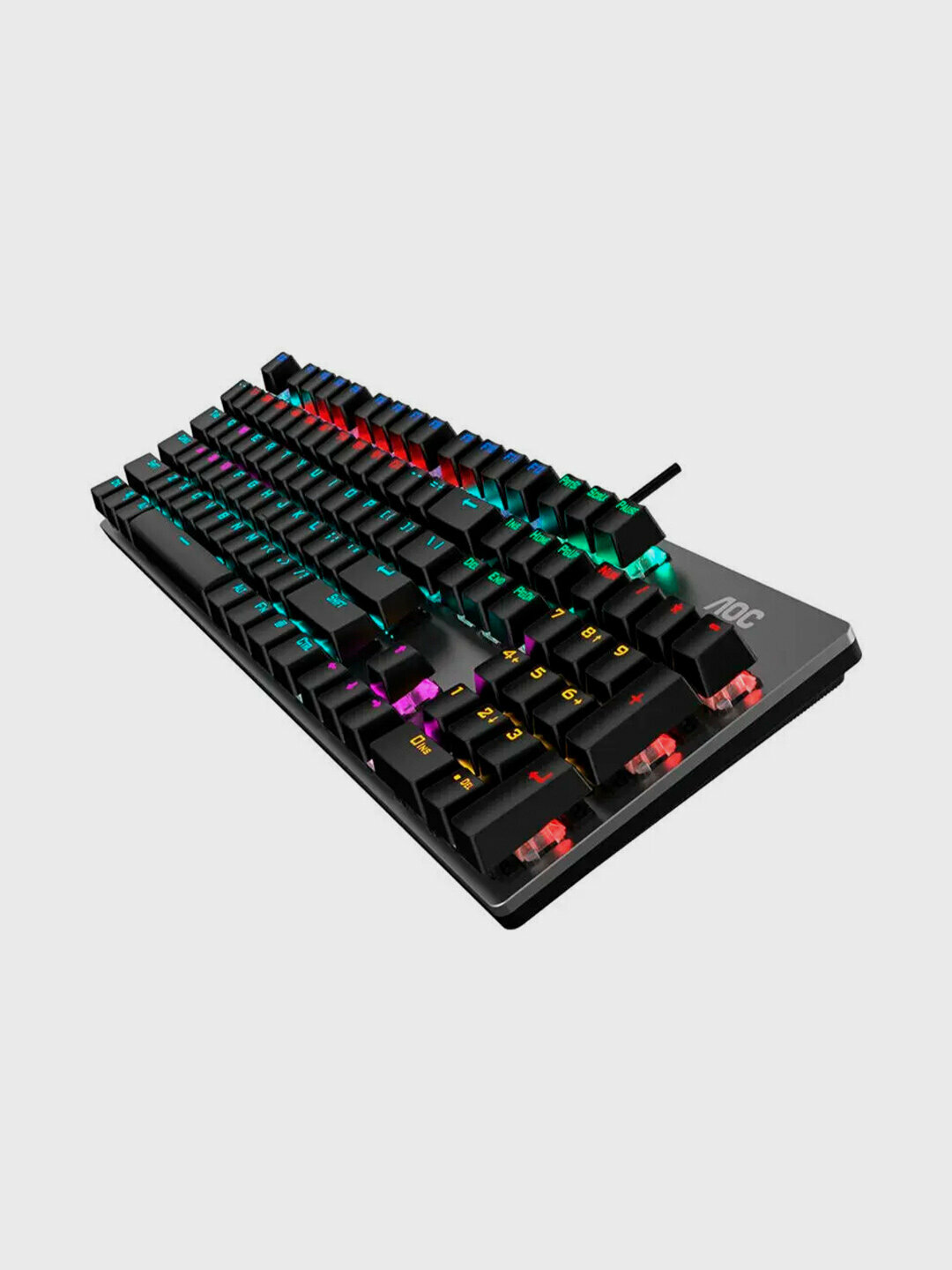Механическая клавиатура AOC "GK410", RGB подсветка, 104 клавиши, проводной USB