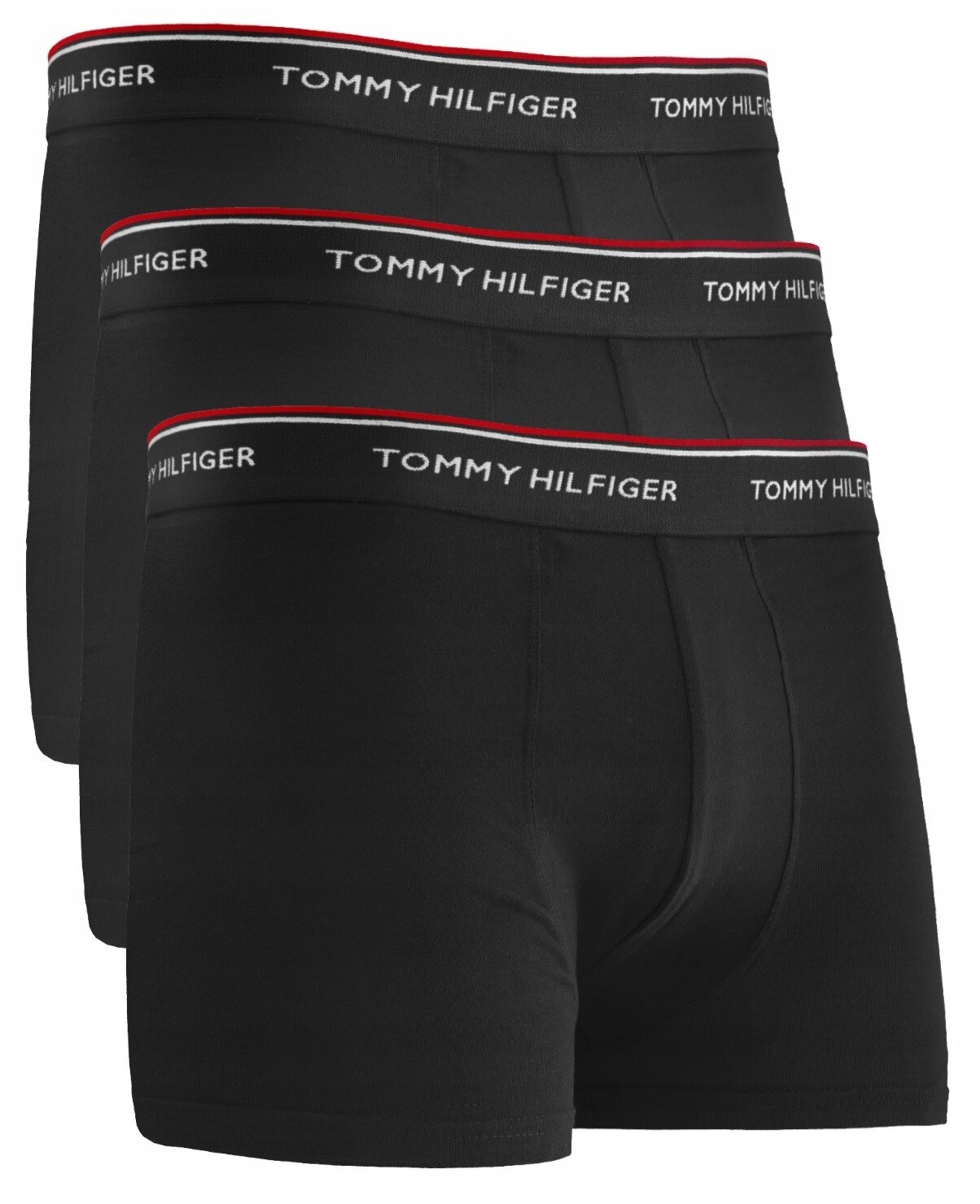 Трусы TOMMY HILFIGER 3P LR TRUNK, комплект из 3 шт., размер TS, чёрный — фото 1