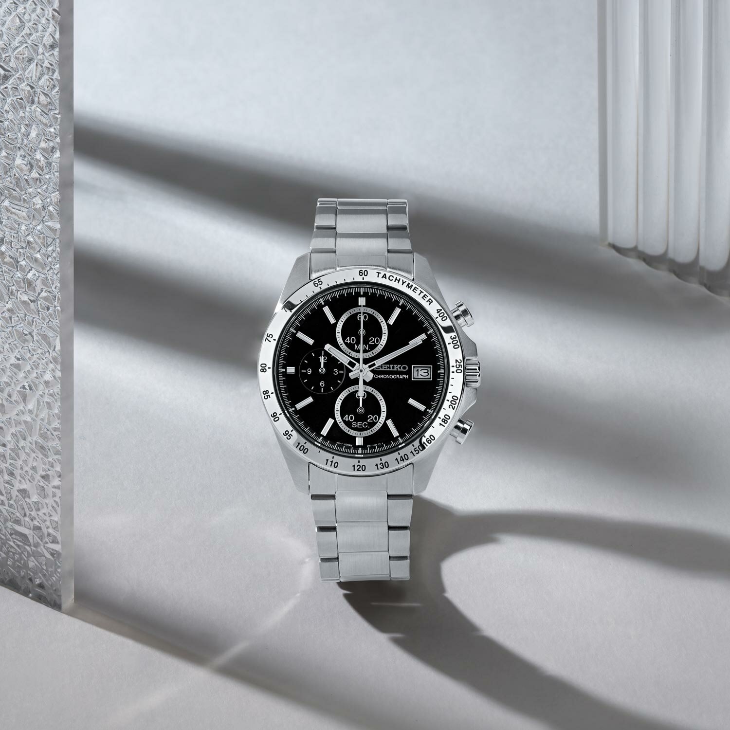 Наручные часы SEIKO, черный/серебристый — фото 1
