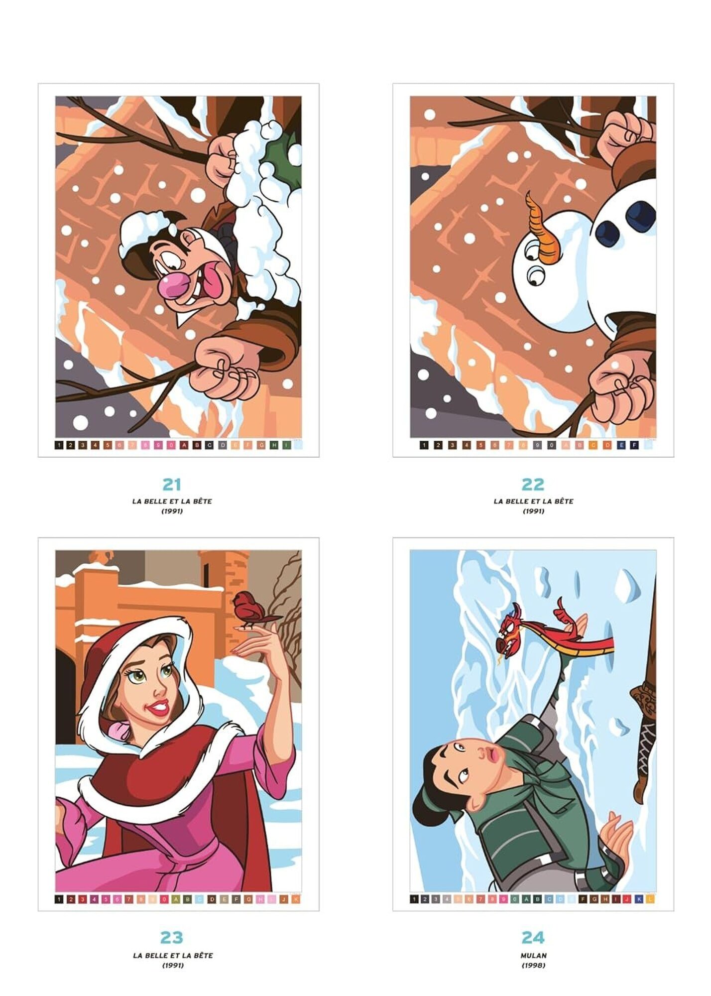 Раскраска по номерам Coloriages mysteres Disney - Hiver, 128стр. - 2016287144 — фото 1