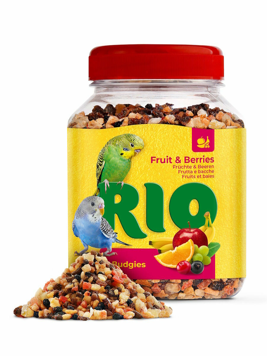 Лакомство РИО Фруктово-ягодная смесь для волнистых попугайчиков 180 г