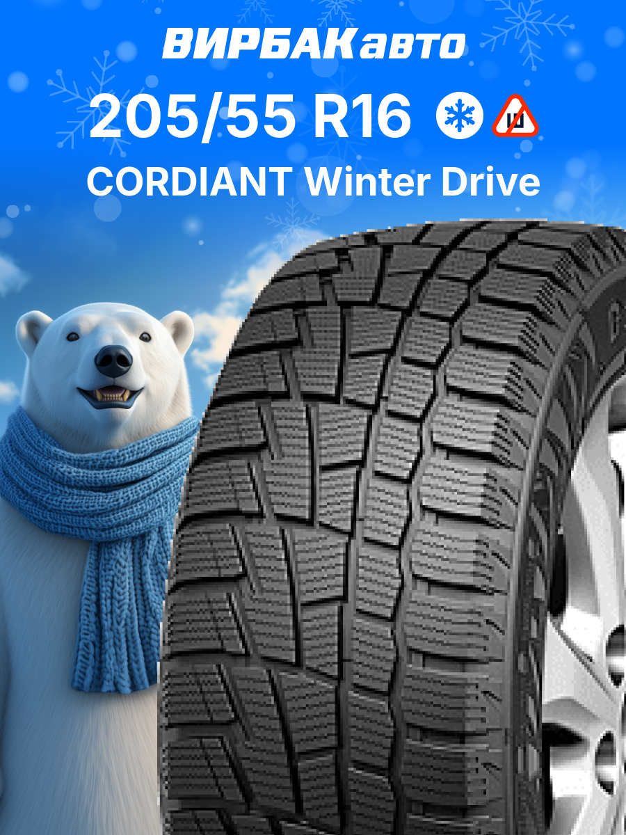 Зимние шины Cordiant Winter Drive 205/55R16 94T