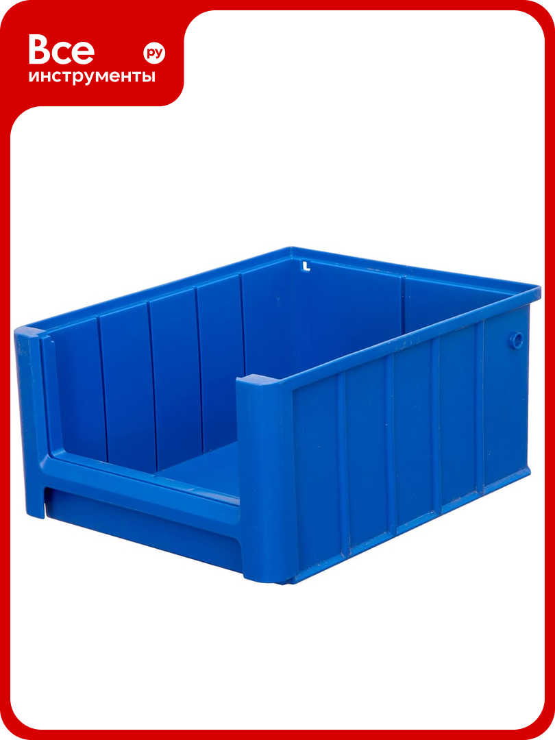 Полочный контейнер Тара. ру 300x234x140 синий 12370, пластик, с легким доступом к содержимому