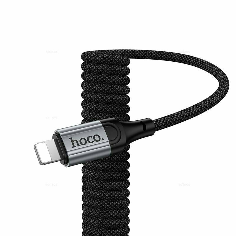 Кабель USB Hoco X121 Type-C силиконовый черный 1м Длина: в растянутом виде 1.5m; Вес: 28g