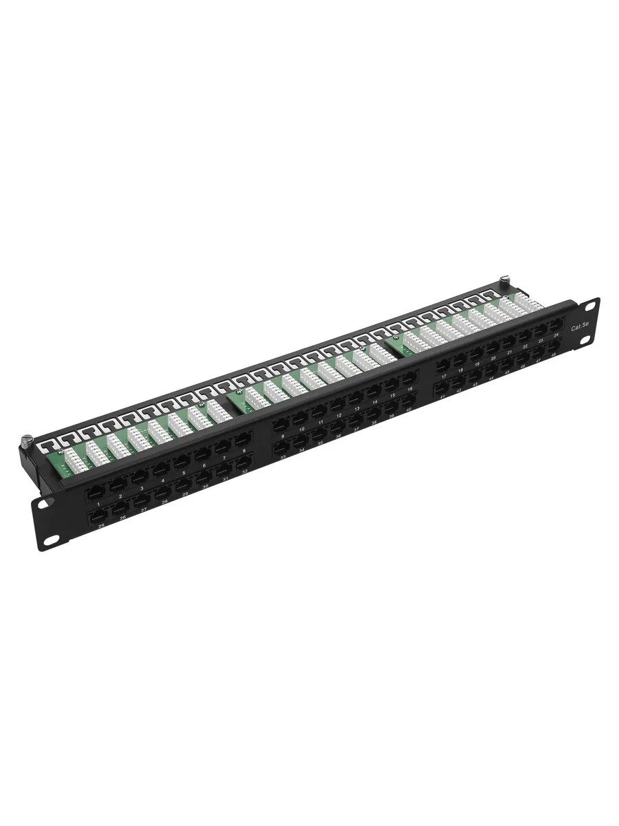 Патч-панель 19" NM-PP-1U48P-UC5E-D-105-BK 1U 48 портов — фото 1