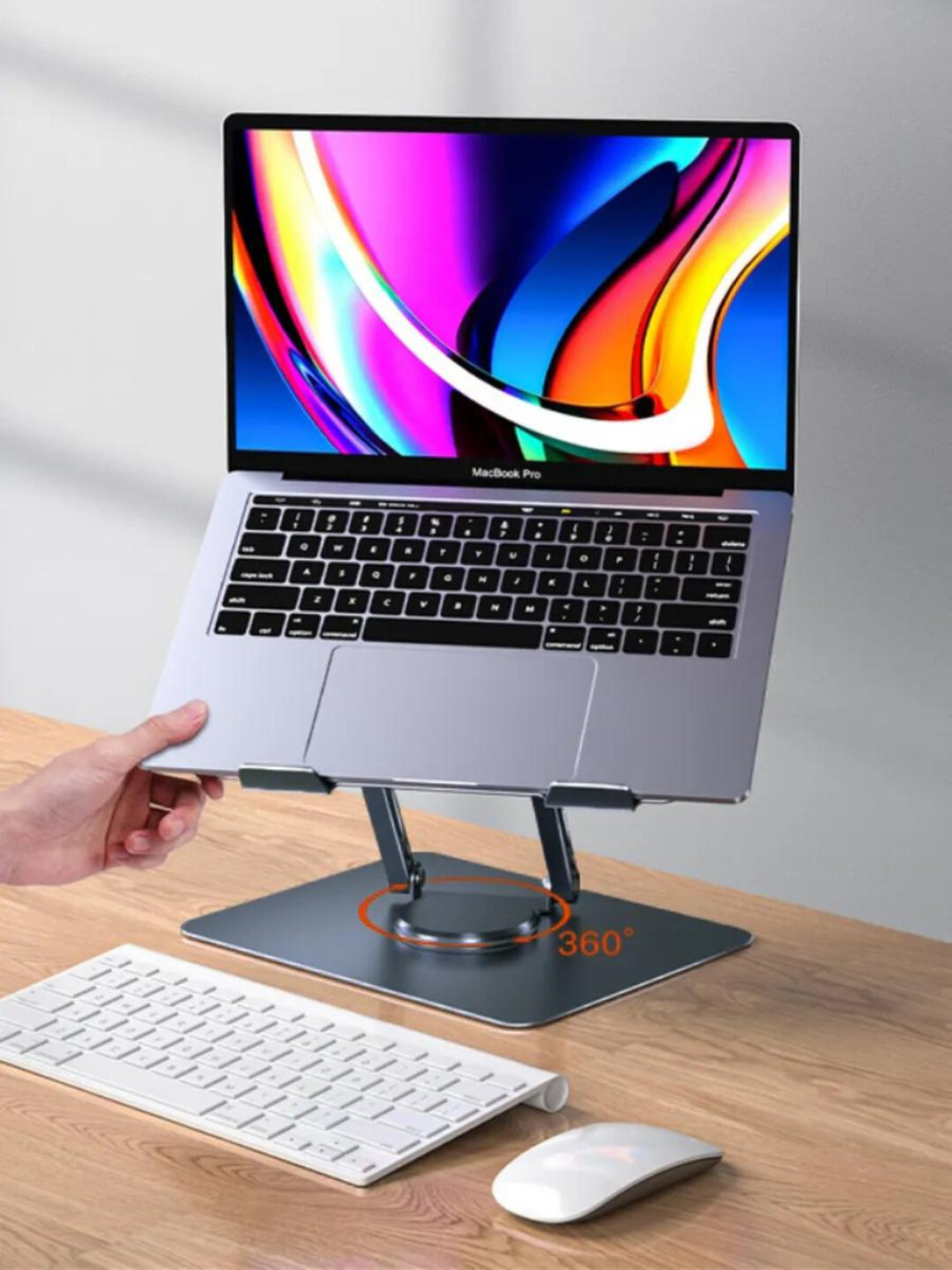 Подставка для ноутбука, складная, регулируемая, алюминиевая, белая