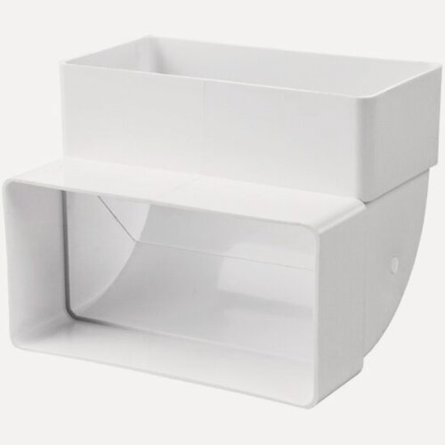 Изображение товара Колено Рвс 90" вертикальное для прямоугольных каналов 55*110 мм