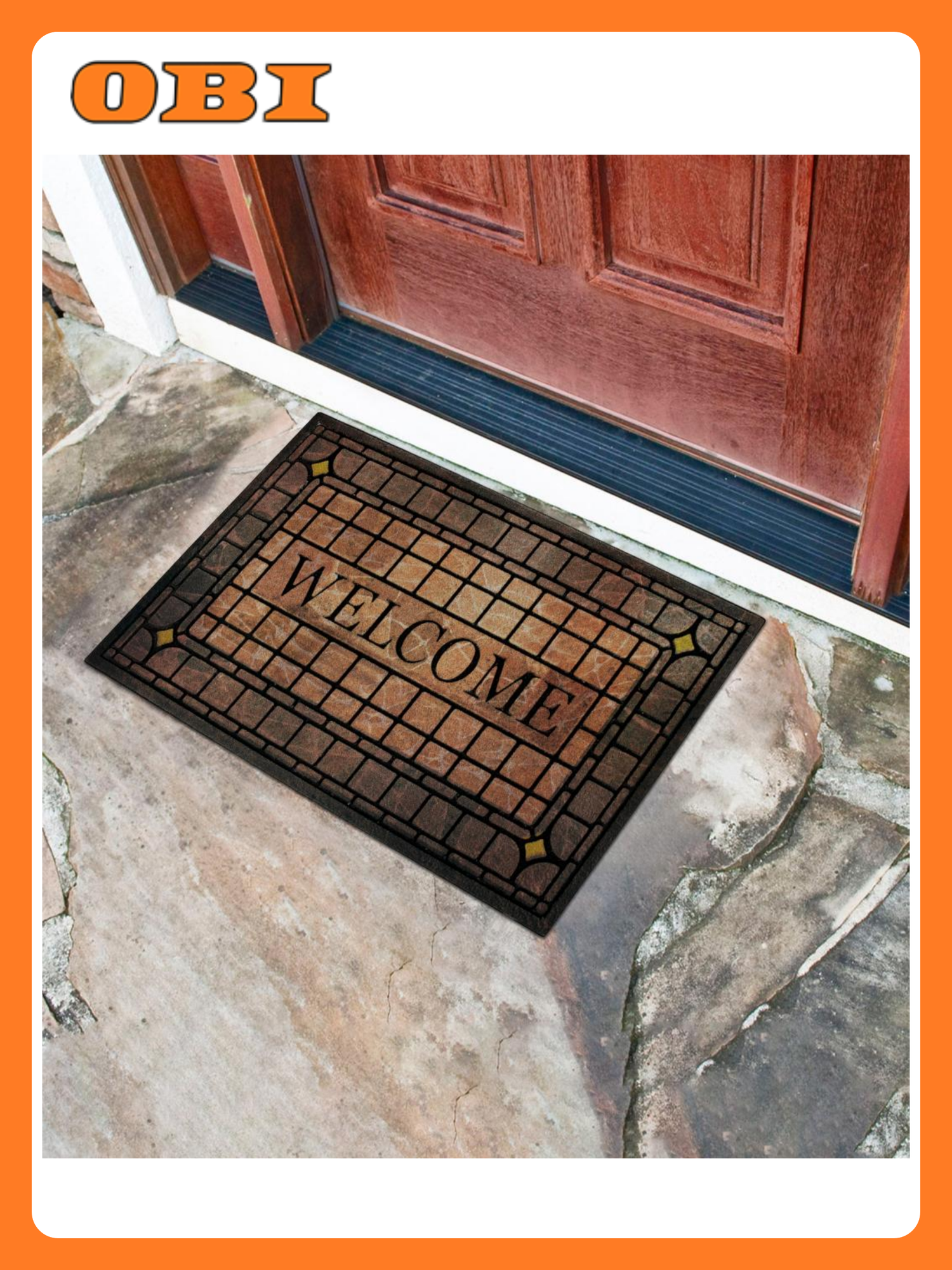 Коврик придверный флок. 45х75 см HCM-04