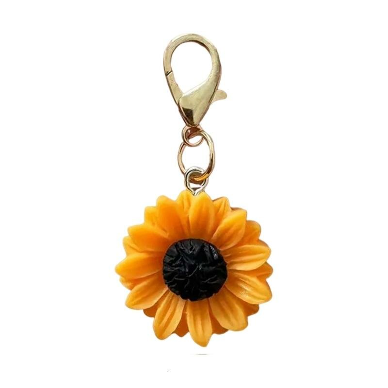 Художественный брелок с цветочным украшением, Подвеска в виде подсолнуха