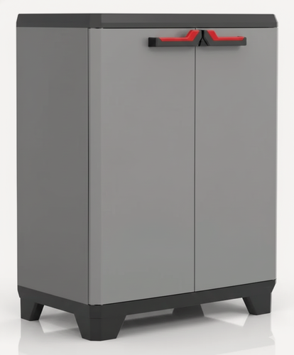 Изображение товара Шкаф хозяйственный Keter Stilo (17206883), 68 см x 39 см x 90 см, распашные двери, серый