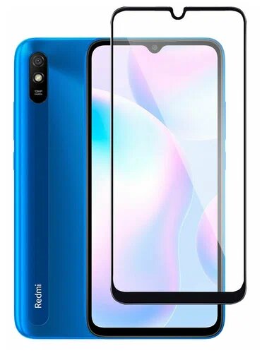 Защитное стекло, для Xiaomi Redmi 9C, выпуклая рамка, олеофобное — фото 1