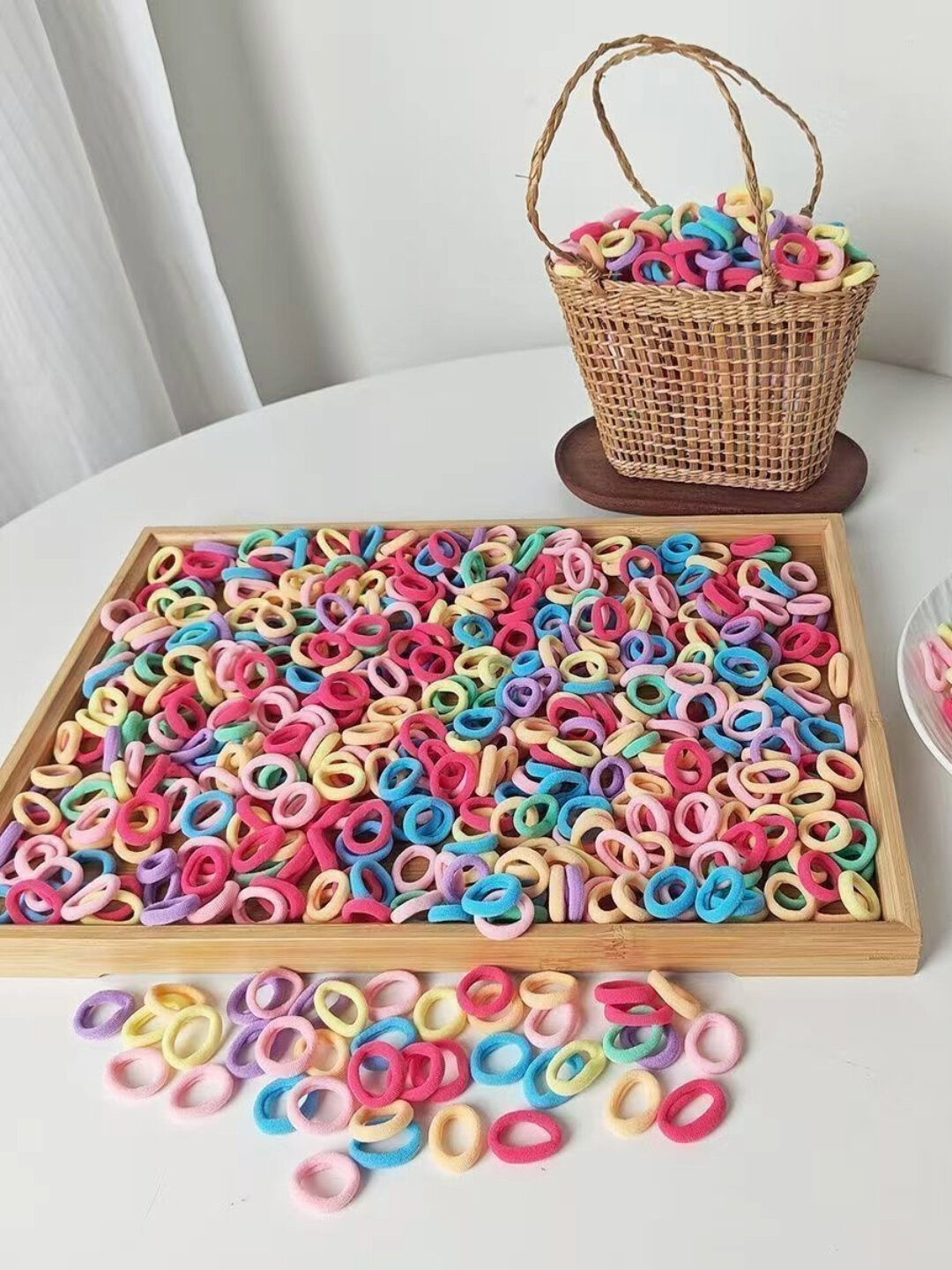 Набор резинок для волос 5 цветов для девочек – прочные и эластичные аксессуары — фото 1