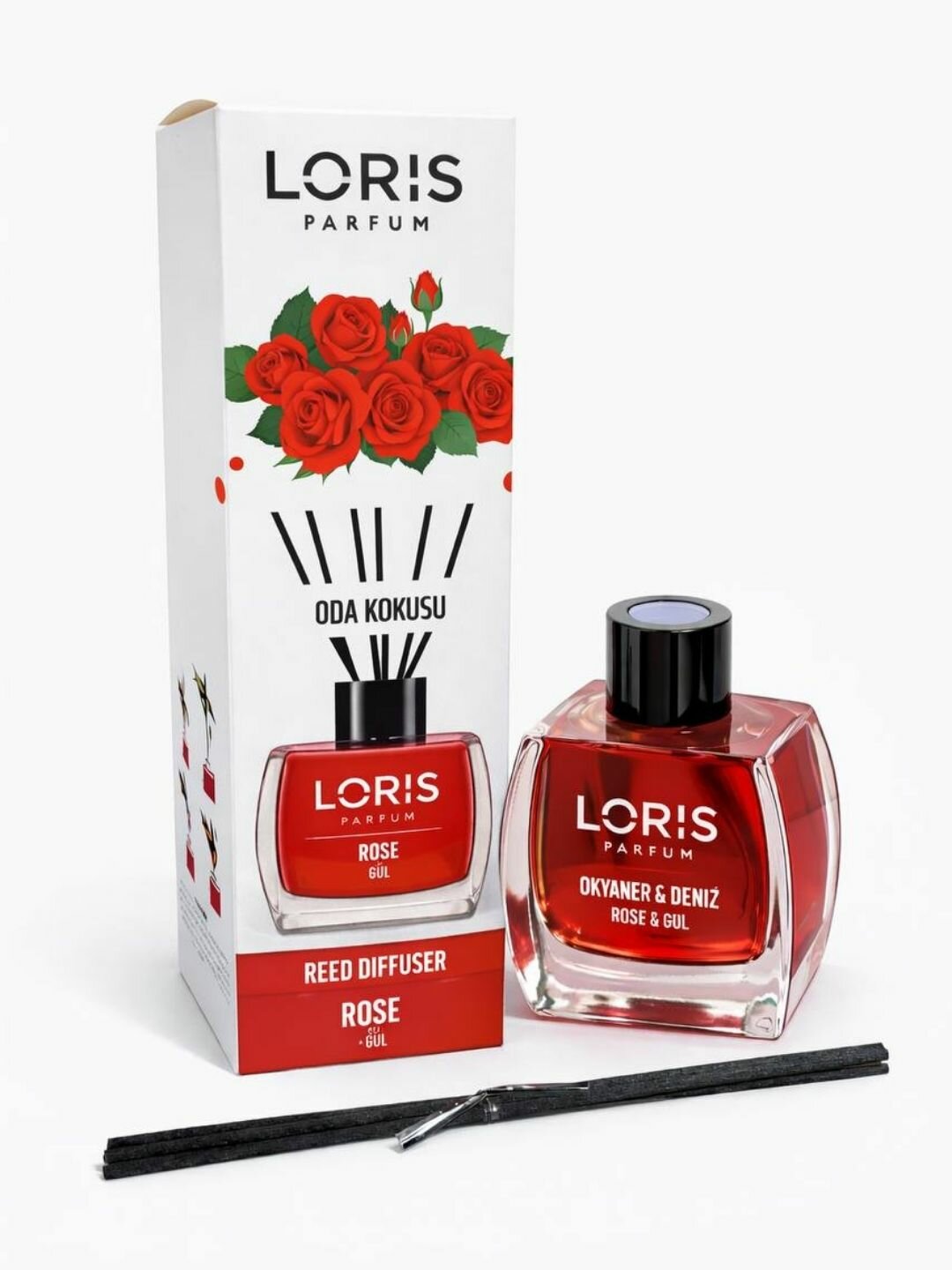 Ароматический диффузор для дома LORIS Parfum Rose (Роза), 120 мл