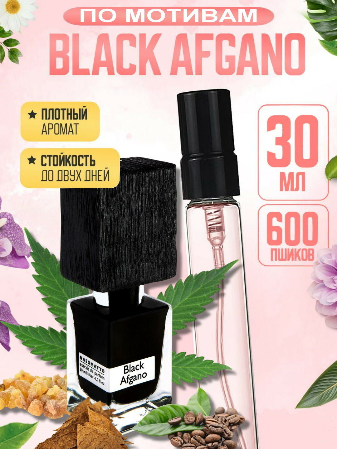 Black Afgano духи, парфюмерная вода для мужчин и женщин, Black Afgano Nasomatto, 30 мл