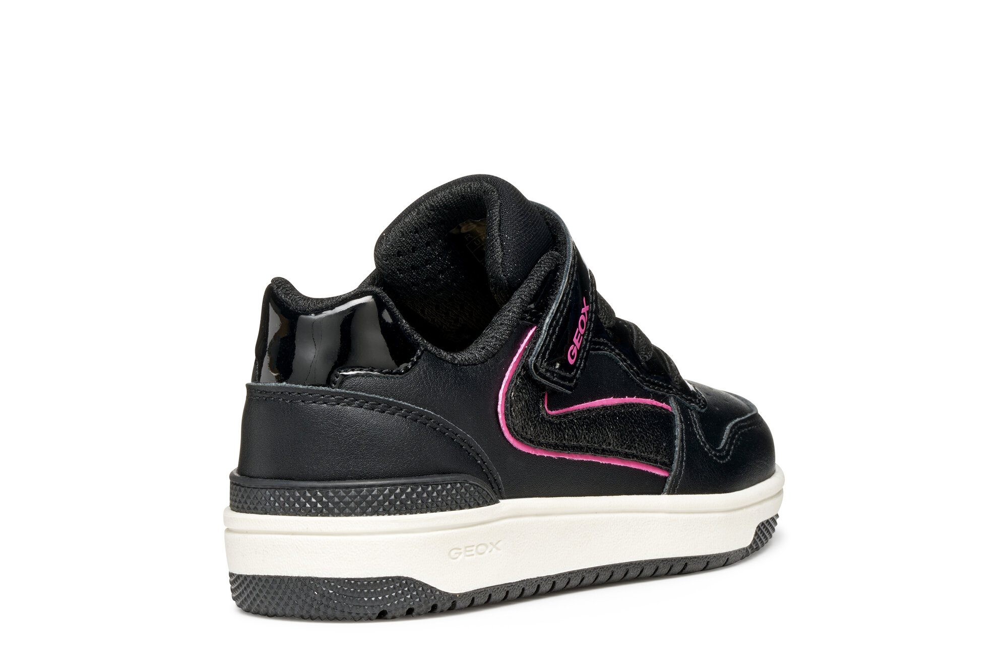 Кроссовки GEOX, размер 34 EU, чёрный/фуксия — фото 1