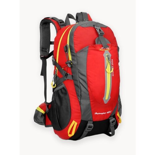 Туристический, трекинговый, походный рюкзак 40 литров из водонепроницаемой ткани цвет красный