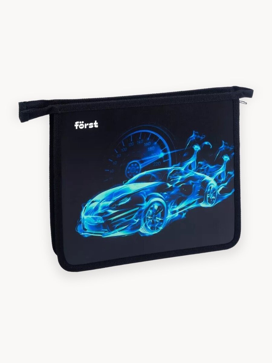 Папка для тетрадей школьная 1 отделение, А5 Först "Speed", 240*205*40мм, пластик, на молнии