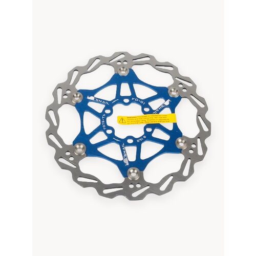 Тормозной диск синий 160 мм для велосипеда / Велосипедный ротор дискового тормоза