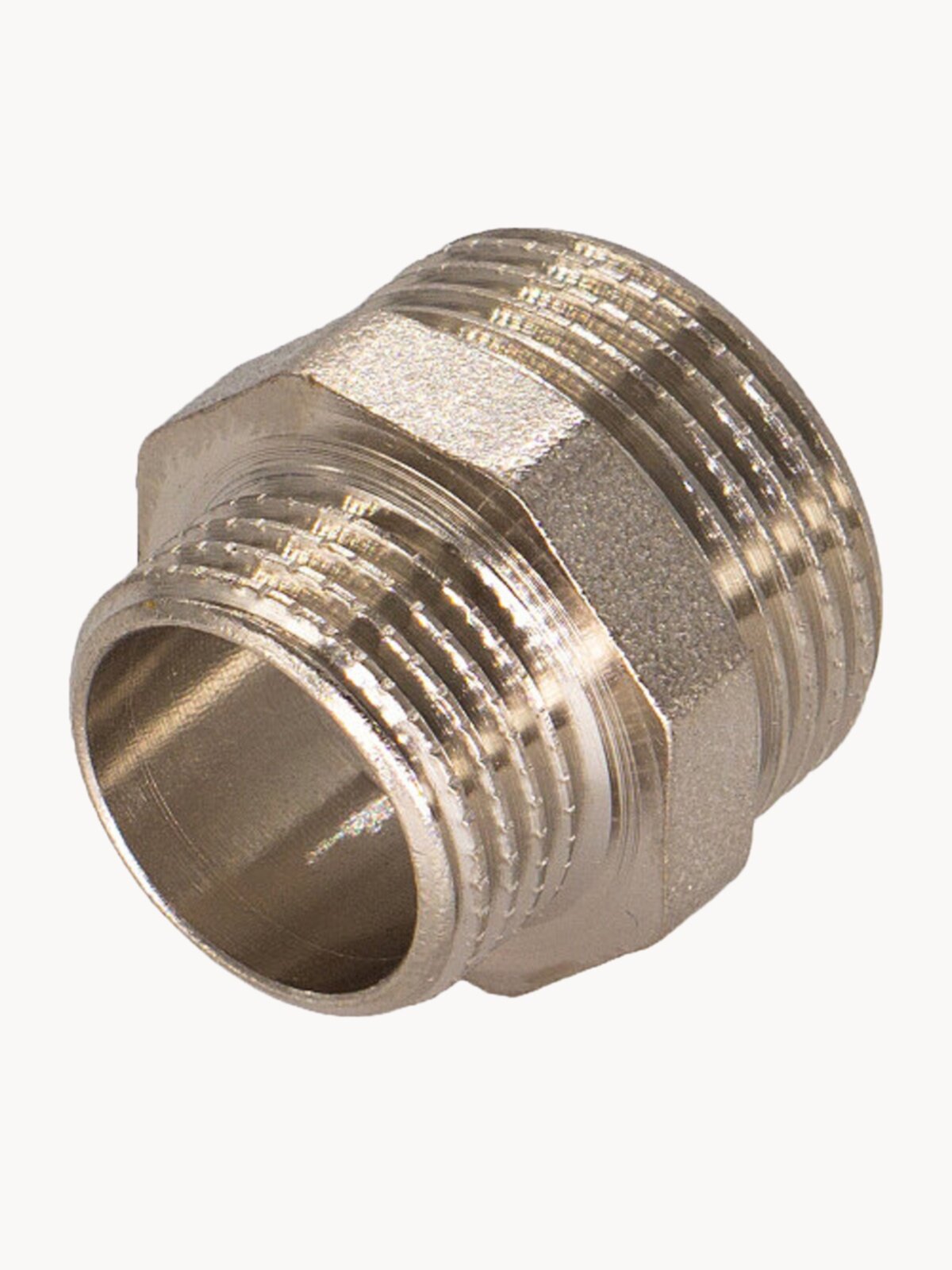 Ниппель CTM CRRN3412, латунь, переходной, наружная резьба, 3/4", 1/2", длина 25мм