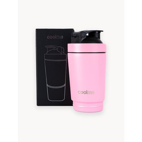 Шейкер FlexMe & Chakra, для протеина, спортивный, нержавеющая сталь, двухсекционный, 800мл розовый