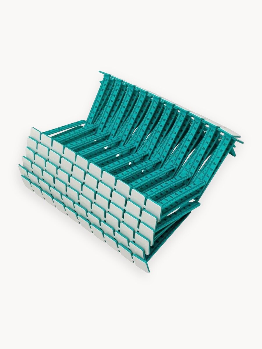 Маяки для наливного пола Bihui, 100 штук, двусторонний скотч, бирюзовые