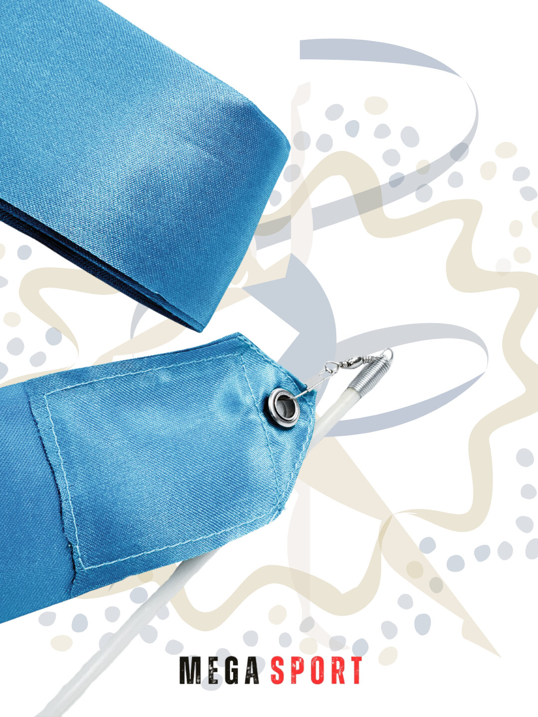 Ленты для гимнастики K_6M, атлас, полиэстер, длина 4-6 м, яркие — фото 1