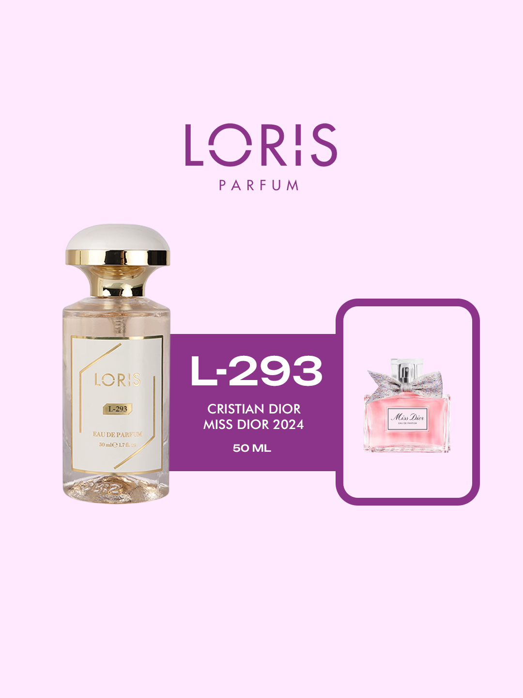 Женская парфюмерная вода "Loris Parfume" - Dior - Miss Dior 2024, 50 мл, стойкость в течение дня