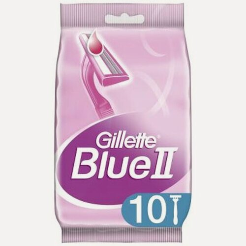 Изображение товара Бритвы одноразовые для женщин Gillette Blue II с увлажняющей полоской, 10 шт