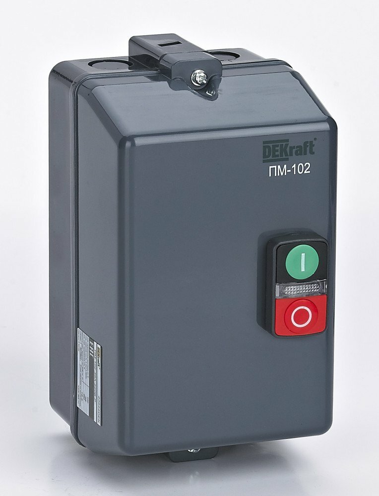 DEKraft Пускатель электромагнитный 9А AC220/230В 50/60Гц в пластиковой оболочке, 23617DEK