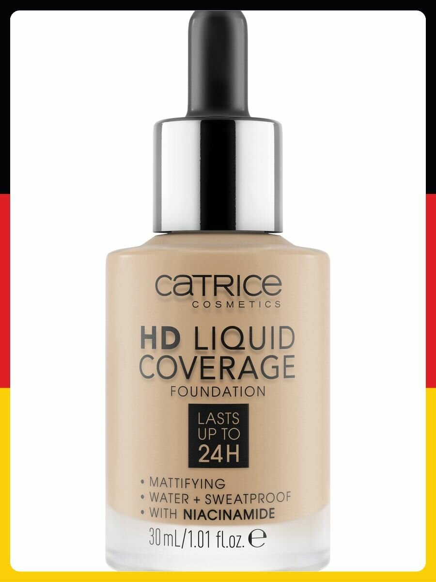 Тональный крем Catrice HD Liquid Coverage Foundation, Warm Beige-040, 30 ml