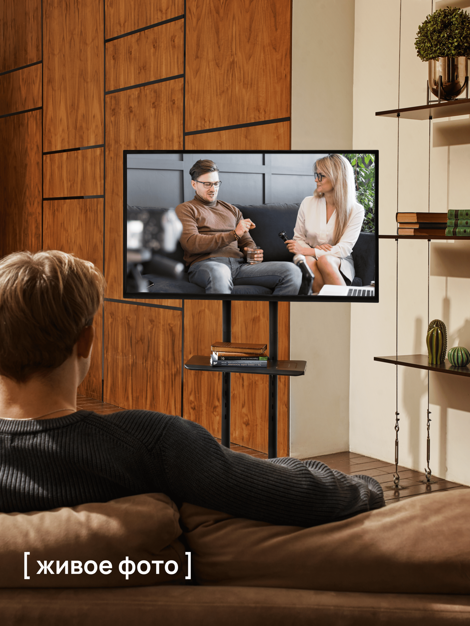 Стойка для телевизора на колесах 32"- 55" дюйма WK1500 / Wellkron — фото 1