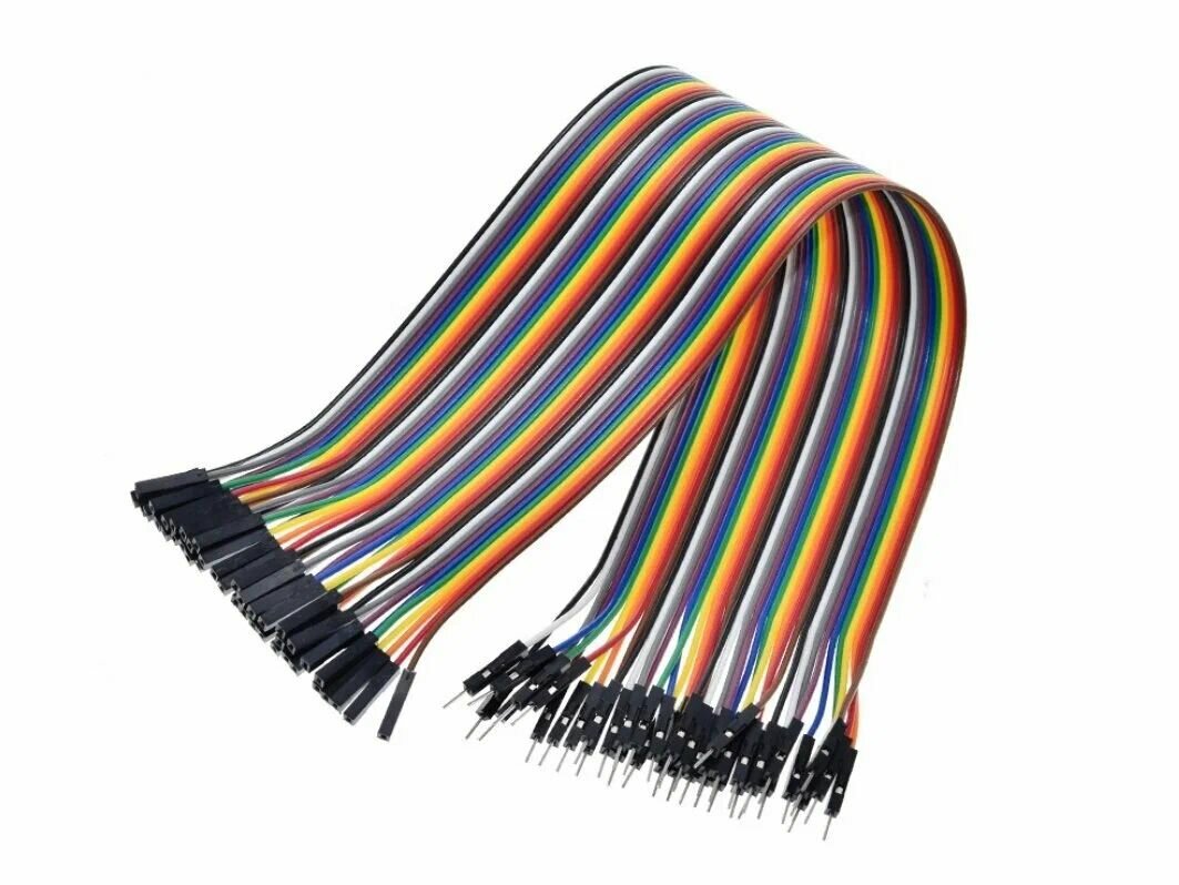 Соединительный кабель Амперка 1х40 pin мама-папа длина 20 см