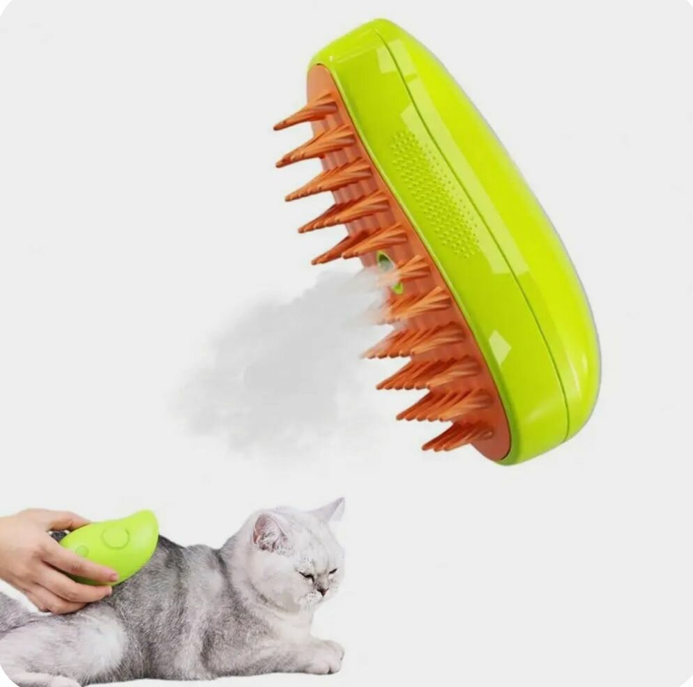 Картинки Паровая щетка-расчёска, для длинношерстных и среднешерстных животных
