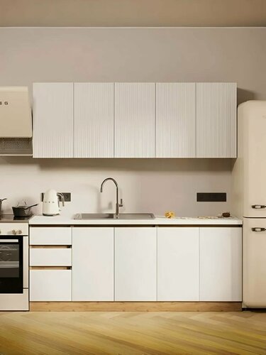 Изображение товара Кухонный гарнитур Ника МДФ 2м белый софт со столешницей