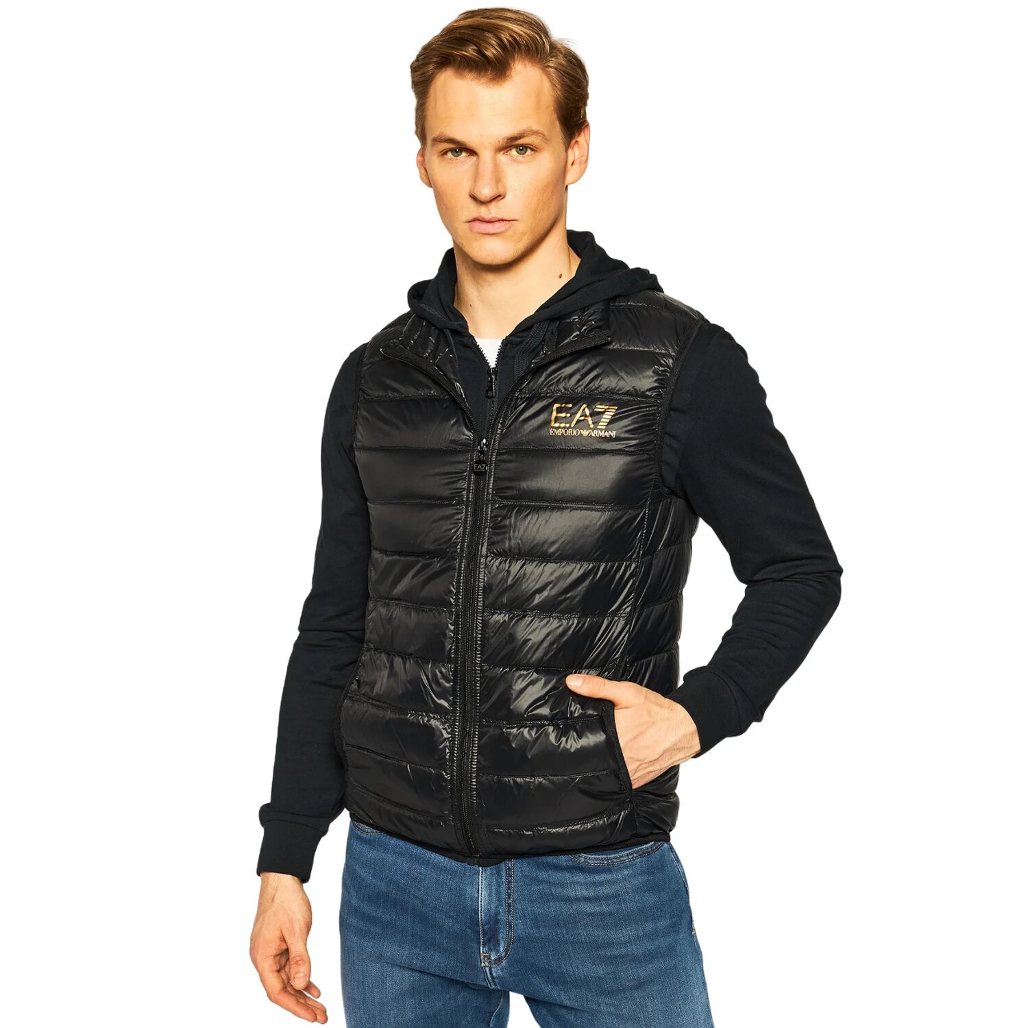 Жилет EA7 EMPORIO ARMANI, размер S, черный