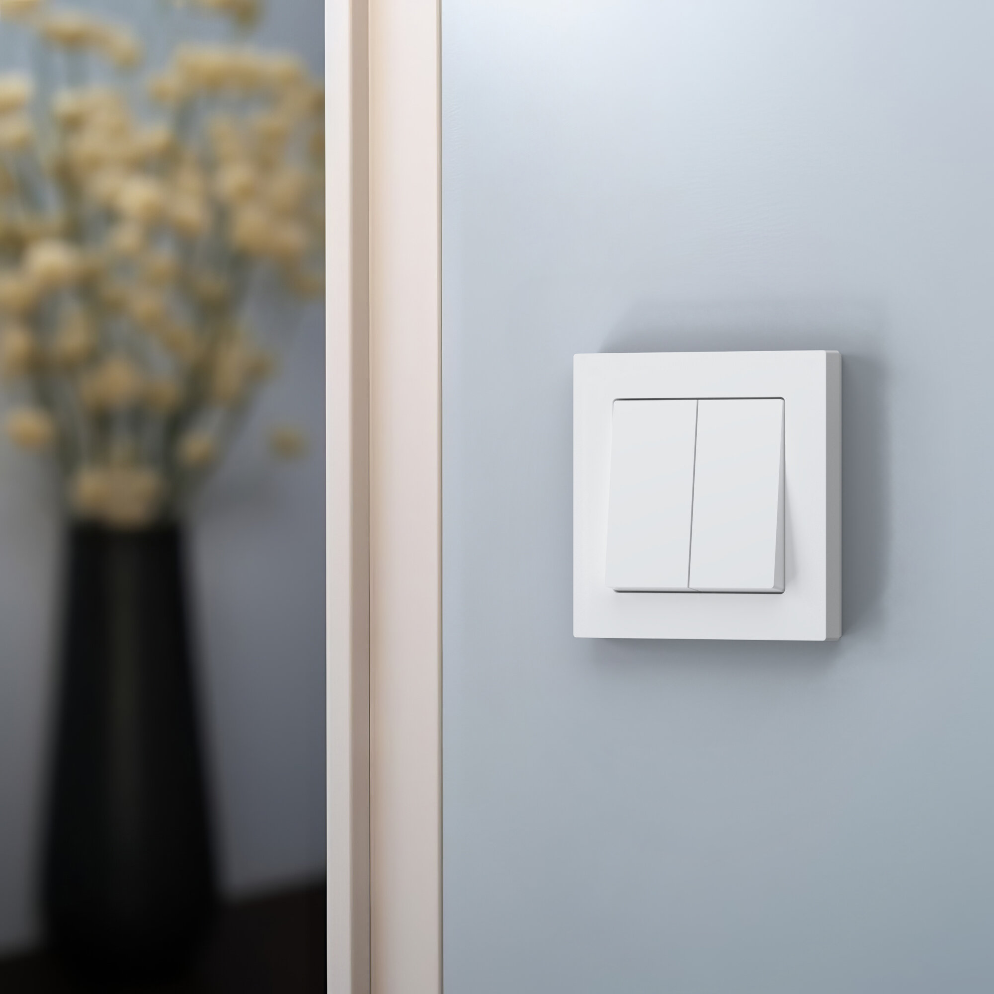 Беспроводной выключатель HiTE PRO Base-2, звонкового типа, белый — фото 1