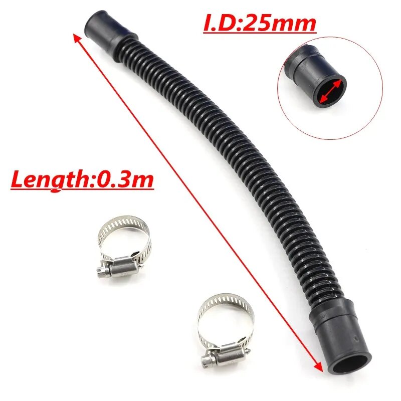 Пластиковый гофрированный шланг для аквариума 20/25/32/40/50 мм, 25mm-0.3m, 1pcs