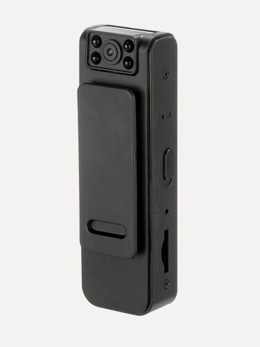 Изображение товара Видеокамера нагрудная CAM-16, 1920х1080, Full HD 1080p, 2 Мп, микрофон, чёрная