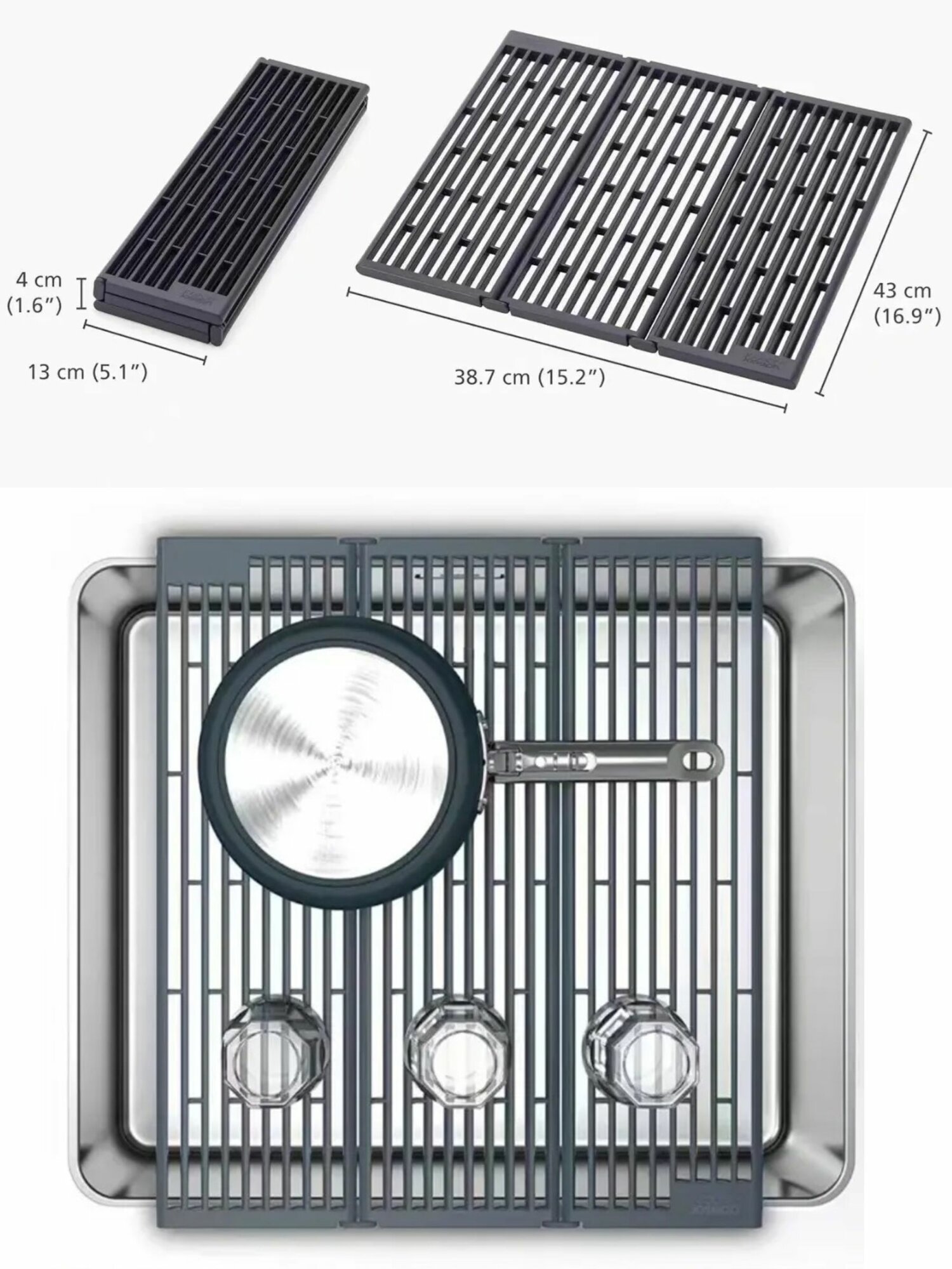 Сушилки Для Посуды Xiaomi Складная сушилка для посуды на раковину, кухонный держатель на мойку для сушки фруктов, овощей