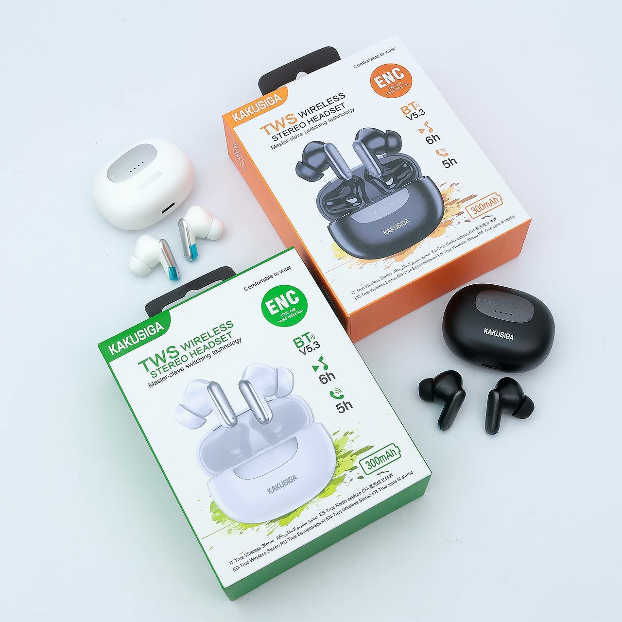 Портативная Bluetooth колонка KAKUSIGA KSC-1112 White – мощный звук, LED-подсветка, аккумулятор 3600 мАч — фото 1